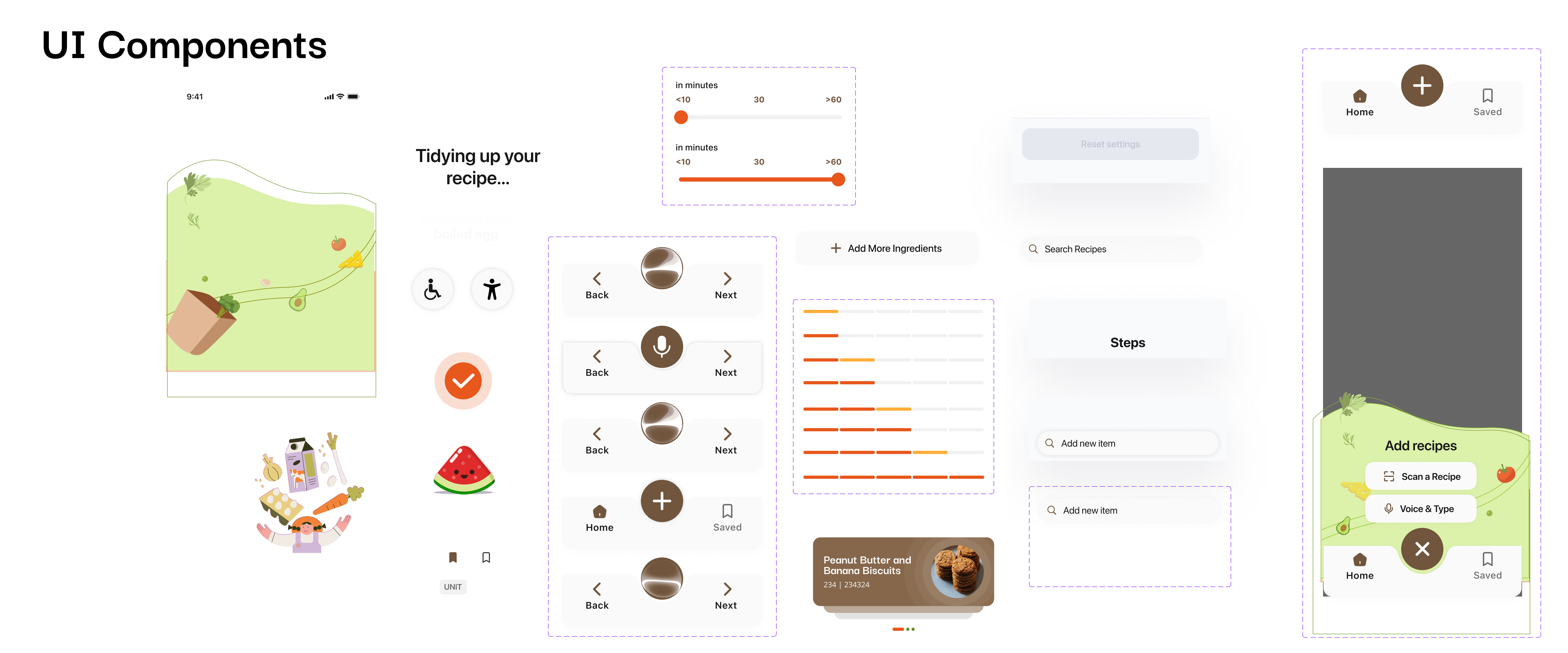 Screenshot showing ingredients interface